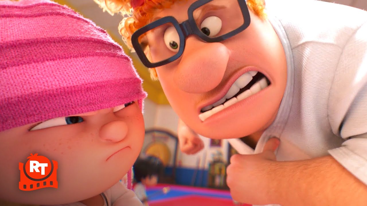 Despicable Me 4 (2024) - OUCH! Edith vs. Karate Master Scene | Movieclips img